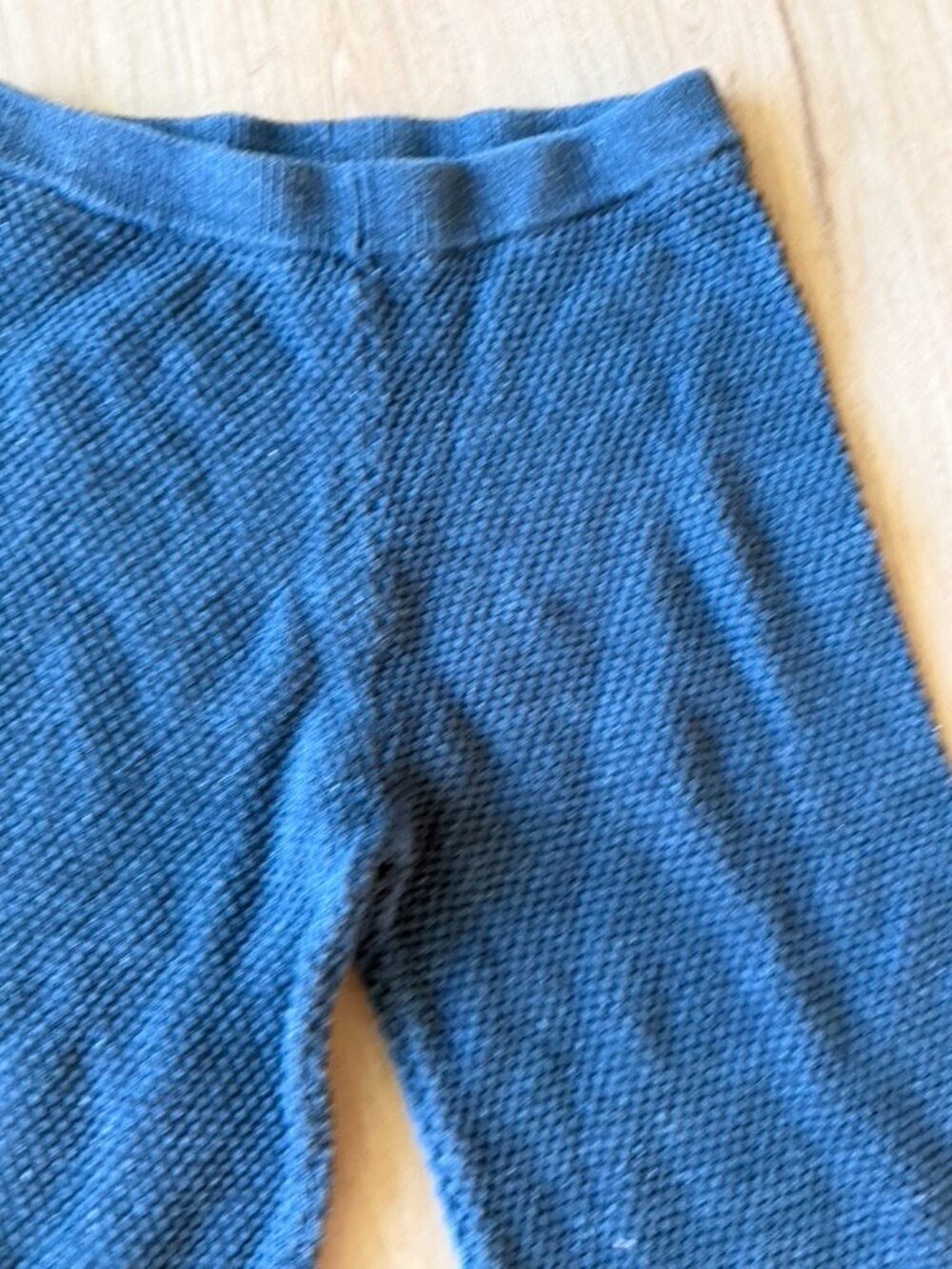 Free People Textured Knit Sweater Pants wide leg Small Navy - Picture 5 of 8
